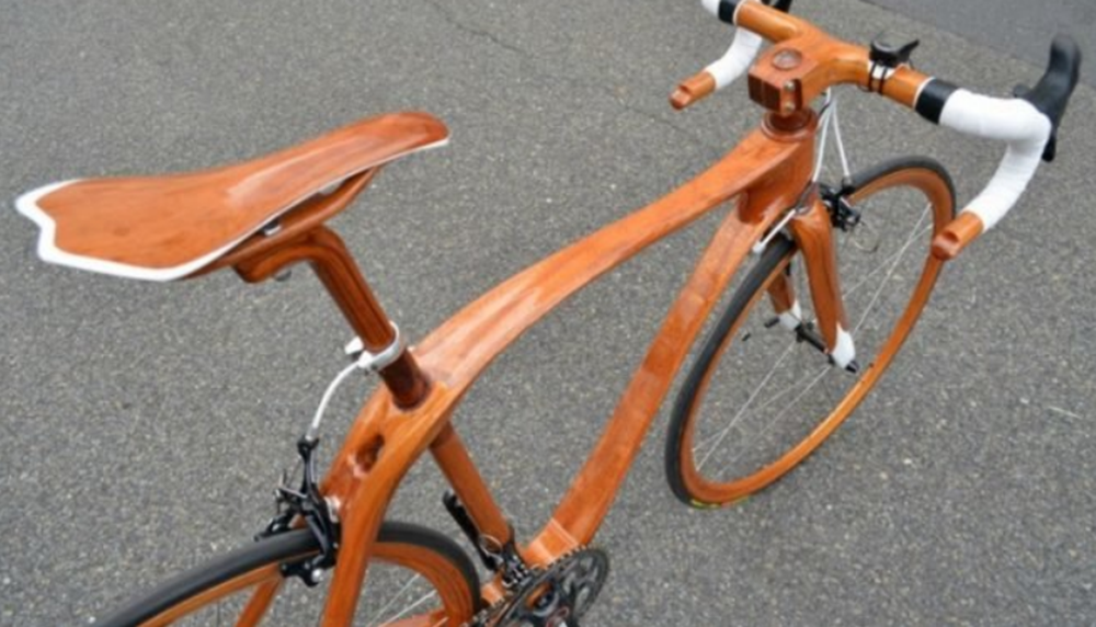 wooden bicycle top tube