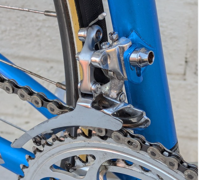 Japanese steel front derailleur