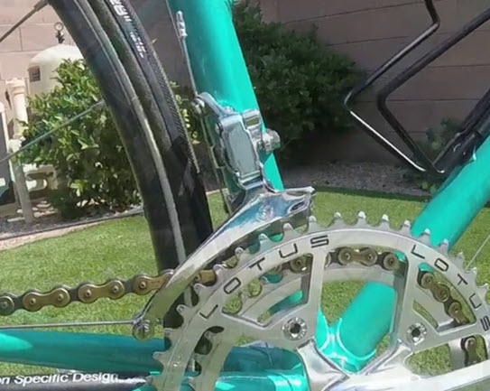 Lotus bicycle clamp on derailleur