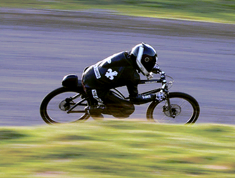 gravity bike with Champion Serge Nuques