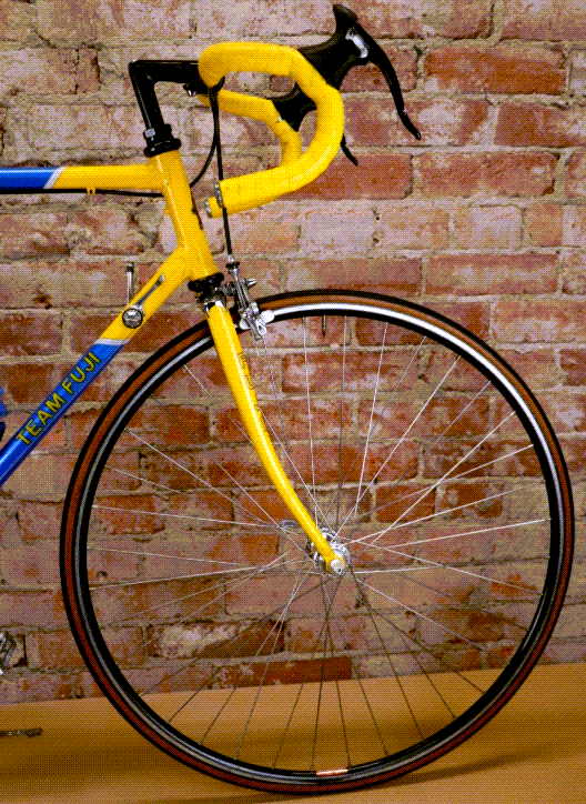 Team Fuji road bike wheels and tires