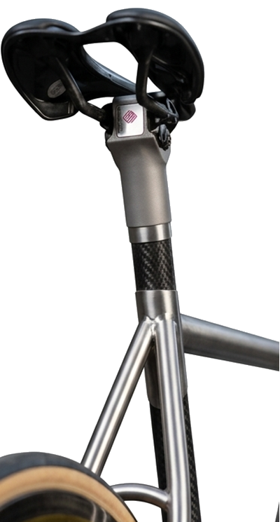 titanium carbon hybrid road bike Main triangle
