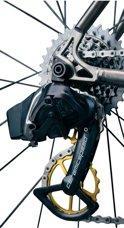 titanium carbon hybrid road bike CeramicSpeed