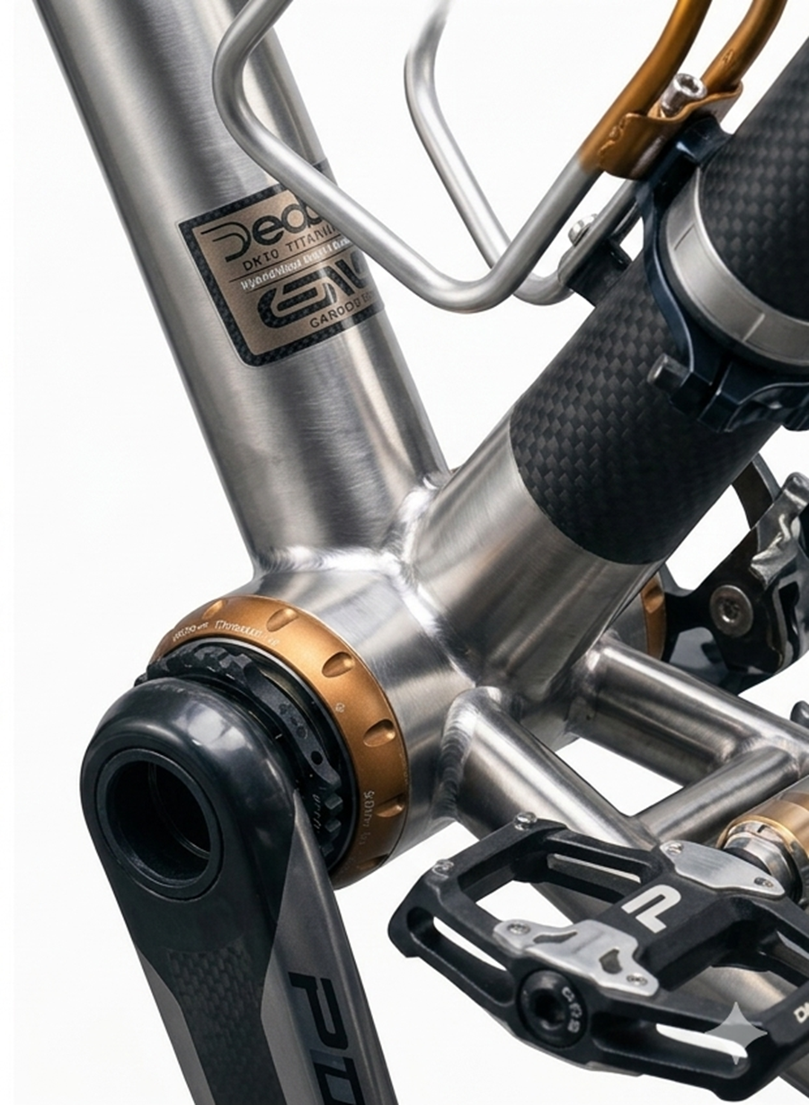 titanium carbon hybrid road bike bottom bracket