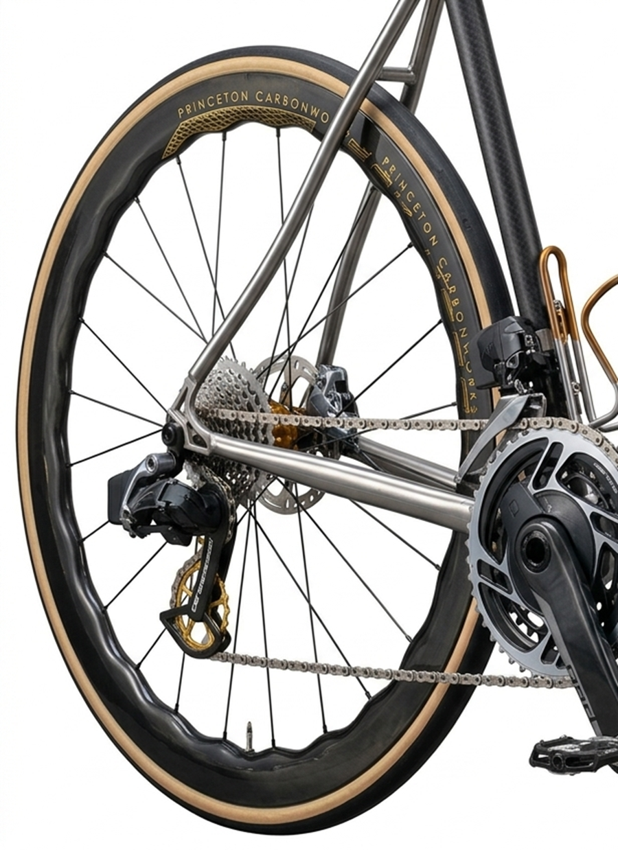 titanium carbon hybrid road bike rear derailleur