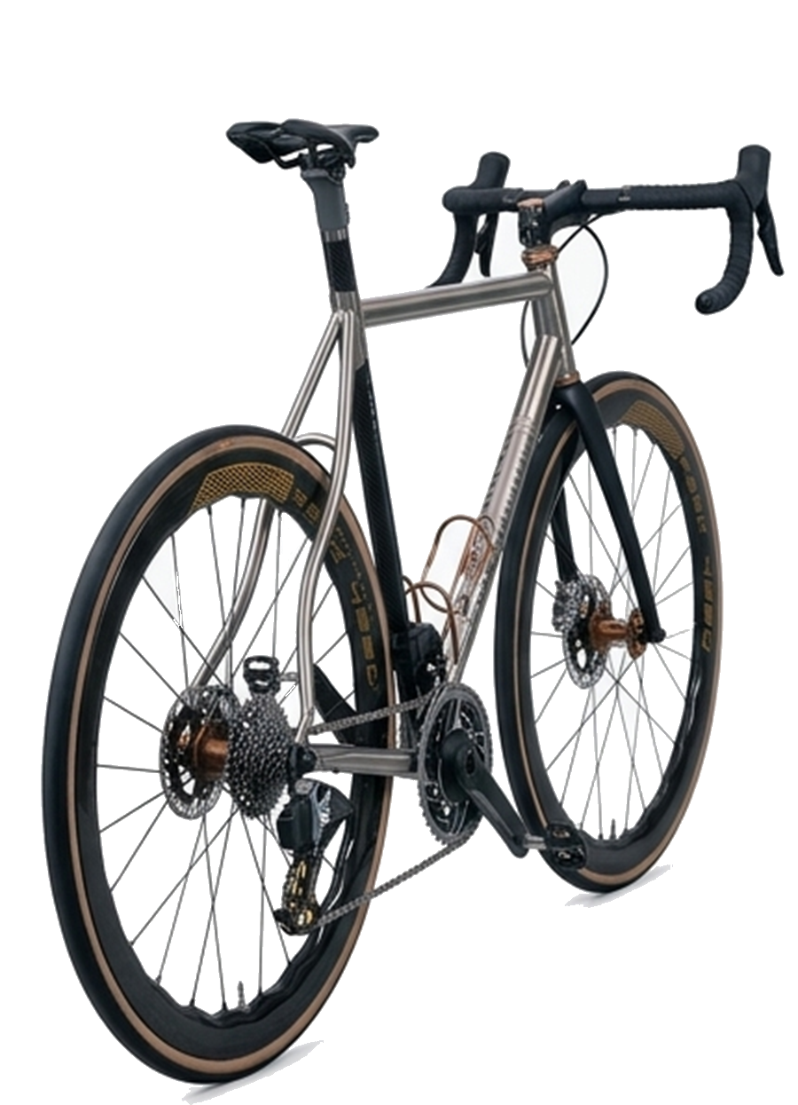 titanium carbon hybrid road bike Custom build