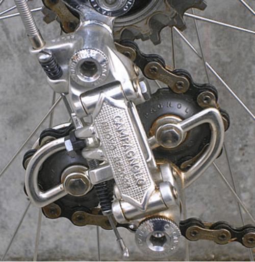 a rare vintage bike drivetrain and components