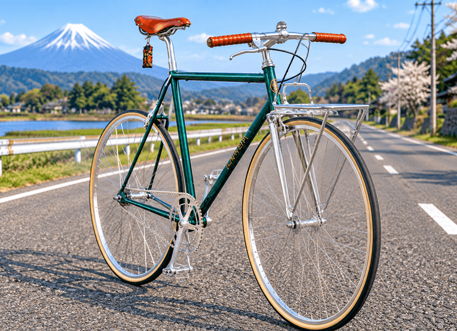 Leve Mamachari bicycle front angle view