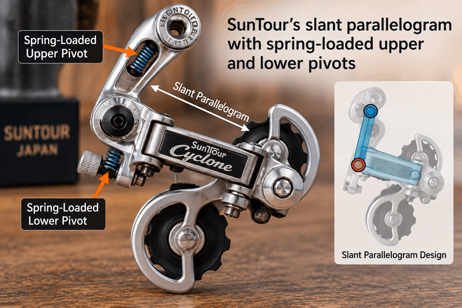 Suntour's slant parallelogram
